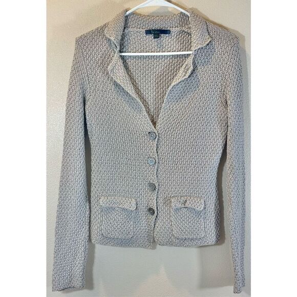 Boden Sweaters - Boden Lightweight Chunky Knit Gray Cottagecore Cardigan Sweater Women's 8US